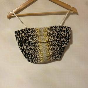 Urban Outfitters Silence + Noise Cropped Cheetah Bustier/Corset Top